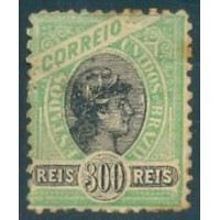 R-112 - 1905/1906 - MADRUGADA FILIGRANA INDISTINTA - SELO - NOVO - GOMADO - CHARNEIRA - 300 RÉIS - RHM R$ 1.000,00 (200 UFs X R$ 5,00)
