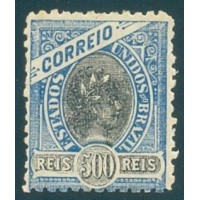 R-105 - MADRUGADA REPUBLICANA - TIPOS ANTERIORES - 500 RÉIS - AZUL E PRETO -  PAPEL MÉDIO LISO - DENT. 11.5 - NOVO - SEM GOMA - RHM R$ 1.800,00 (360 UFs X 5,00)