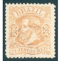 I-56 - 200 RÉIS - CABEÇA GRANDE - CARIMBO A IDENTIFICAR - RHM PRA SELOS DESBOTADOS 