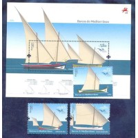 PORTUGAL - 2015 - BARCOS DO MEDITERRÂNEO - BLOCO + 2 SELOS
