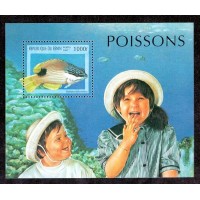 BENIN - 1997 - FAUNA MARINHA - PEIXE - LINDO BLOCO COM 1 SELO