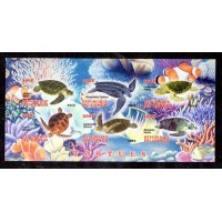 CONGO - 2012 - FAUNA MARINHA - TARTARUGAS - BLOCO COM 6 SELOS FIXOS - LINDÍSSIMO!