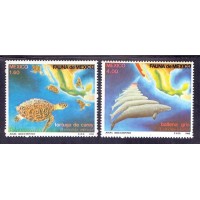 MÉXICO - 1982 - FAUNA MARINHA - PAR DE SELOS