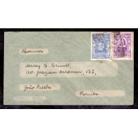 AÉREO - CARTA CIRCULADA COM SELOS COMEMORATIVOS - 8º CENTENÁRIO DA INDEPENDÊNCIA - ENVIADA EM 13 AGO 1942 COM CHEGADA EM JOÃO PESSOA EM 14 AGO 1942