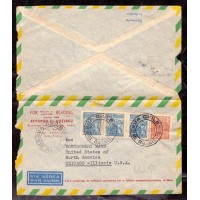 AÉREO - ENVELOPE ABERTO - CARIMBO AGÊNCIA RUA CHILE (BAHIA) BRASIL - CIRCULADO PARA OS ESTADOS UNIDOS (CHICAGO) - 1951
