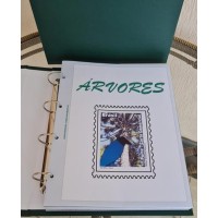 ARVORES - ÁLBUM COM 100 FOLHAS DECORADAS E ESTOJO PROTETOR 