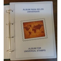 UNIVERSAL - MUNDIAL - ÁLBUM COM 100 FOLHAS DECORADAS E ESTOJO PROTETOR PARA UNIVERSAIS