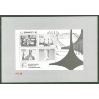 BL-087 - VARIEDADE / PROVA - LUBRAPEX 90 - ENCARTE NUMERADO INTEGRANTE DO CATÁLOGO DA EXPOSIÇÃO 1990 BL-087 - VARIEDADE / PROVA - LUBRAPEX 90 - ENCARTE NUMERADO INTEGRANTE DO CATÁLOGO DA EXPOSIÇÃO 1990