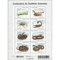 BL-118 - MINT - 2001 - INSTITUTO BUTANTAN - COBRAS - INSETOS - RHM R$ 20 UFS