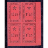 COUC01 - COUNANI - SELOS CONSULARES - 1908 - NOVA - PERFEITA - LINDA COR - MARGEM FOLHA INFERIOR - RARO PRINCIPALMENTE QUADRA - RHM R$ 12.000,00 (2.400 UFS X R$ 5,00)