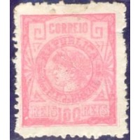 R-080D - 1893 - ALEGORIA DA LIBERDADE - CABECINHA - PAPEL MÉDIO BRANCO BRILHANTE - GLACÊ - ROSA E ROSA - DENTEAÇÃO 13 - NOVO - GOMADO - CHARNEIRA - RHM R$ 2.400,00 (480 UFs X R$ 5,00)