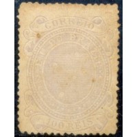 R-078b - 1890/94 - SELOS CRUZEIROS - TIPOGRAFADO 100 RÉIS - LILÁS ROSA - NOVO - GOMADO - CHARNEIRA - PONTOS DE OXIDAÇÃO - RHM 750 UFS