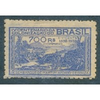 C-0045F - 1932 - 4º CENTENÁRIO DA FUNDAÇÃO DE SÃO VICENTE E DA COLONIZAÇÃO POR MARTIM AFONSO DE SOUZA - 700 RÉIS - NOVO - SEM GOMA - CHARNEIRA 