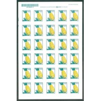 R-752 - 1998 - FRUTAS - PERCE 1mm - AUTOADESIVOS - ABACAXI - FOLHA  COM 30 SELOS - RHM R$ 450,00 (90 UFs X R$ 5,00)