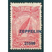 Z-10A - 1931 - SERVIÇO AÉREO ZEPPELIN - 2$500/200 RÉIS - (A039) - NOVO - SEM GOMA - SOBRECARGA DESLOCADA PARA A DIREITA - "D" de "DE" QUEBRADO - RHM R$ 400,00 (80 UFs X R$ 5,00)