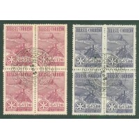 A-063/64 - 1948 - CONVENÇÃO INTERNACIONAL DO ROTARY CLUB/RJ - QUADRAS - CARIMBO CBC - SEM GOMA - RHM R$ 68,00 (13,6 UFs X R$ 5,00)