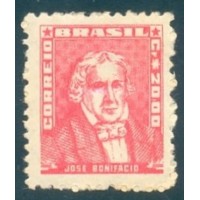 R-510a/23d - 1958 - FILIGRANA "BRASIL*CORREIO" - JOSÉ BONIFÁCIO - TIPO III - VERMELHO ESCARLATE - NOVO - GOMADO - RHM R$ 45,00 (9 UFs X 5,00)