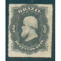 I-35 - 1876 - DOM PEDRO II - "PERCÉ" - 200 RÉIS PRETO -  SELO NOVO