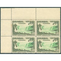 C-0123 - 1937 - PROPAGANDA TURÍSTICA - CATARATAS DO IGUASSÚ/PR - QUADRA NOVA - GOMADA - MARGEM DE FOLHA - MÍNIMA OXIDAÇÃO NOS PICOTES - RHM R$ 1.600,00 (320 UFs X R$ 5,00)