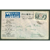 A-044 - 1941 - ESTADO NOVO - SELO C-0167 COM SOBRECARGA AÉREA VERMELHA - FRANQUIA ISOLADA 5.400 RÉIS BRASIL P/ SUÍÇA - RHM R$ 1.700,00 (340 UFs X R$ 5,00)