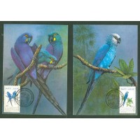 MAX-175/176 - 1993 - ARARAS BRASILEIRAS - ARARINHA AZUL -  CARIMBO CBC - RMH R$ 52,50 (10,50 UFS X R$ 5,00)