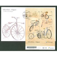 FDC-743 - 2017 - BICICLETAS ANTIGAS - C/ CARIMBO CBC - SELOS C-3718/3725 - RHM R$ 35,50 (7,10 UFs X 5,00)