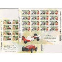 C-2345/2346V - 2000 - MINT (PERFEITAS) - 2 FOLHAS - RARAS - AUTOMOBILISMO - CHICO LANDI E AYRTON SENNA - RHM 430 UFS