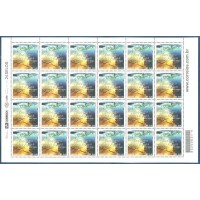 C-2480 - 2002 - ENCONTRO DAS ÁGUAS DOS RIOS NEGRO E SOLIMÕES/AM - FOLHA COM 24 SELOS - MINT - RHM R$ 84,00 (16,80 UFS X R$ 5,00)