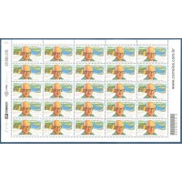 C-2491 - 2002 - CENTENÁRIO DO NASCIMENTO DE CARLOS DRUMMON DE ANDRADE - (1902 - 1987) - FOLHA COM 25 SELOS - MINT - RHM R$ 112,50 (22,50 UFs X 5,00)