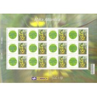 C-2541 - 2003 - SP-04 - MINT - FOLHA PERSONALIZADA - MATA ATLÂNTICA - VINHETA VENHA CONHECER O MUNDO MARAVILHOSO DO SELO