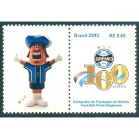 C-2542 - 2003 - SP-05 - MINT - SELO - GRÊMIO FUTEBOL CLUBE - VINHETA BONECO DO GRÊMIO