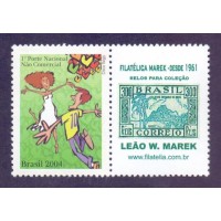 C-2558 - 2004 - SP-06 - MINT - SELO -ROMANCE - VINHETA 10º BRAPEX- RHM 20 UFS