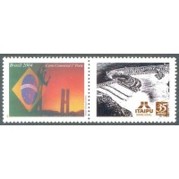C-2584 (SP-10) - MINT - SELO - BRASÍLIA - VINHETA  35 ANOS ITAIPU BINACIONAL  - BRASIL - 2004 - RHM 20 UFS