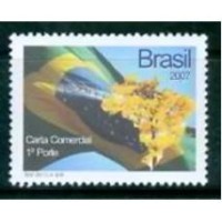C-2677 - 2007 -  MINT - SELO - IPÊ E BANDEIRA - HORIZONTAL - DESPERSONALIZADO