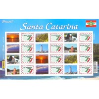C-2783/2788 - 2009 - MINT - FOLHA PERSONALIZADA - SANTA CATARINA - VINHETA  FILATELIA