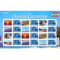 C-2783/2788 - 2009 - MINT - FOLHA PERSONALIZADA - SANTA CATARINA - VINHETA MARISTA