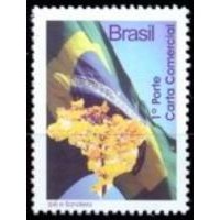 C-2854D - 2009 - MINT - SELO - IPÊ E BANDEIRA - SEM ANO IMPRESSO NO SELO - VERTICAL - DESPERSONALIZADO