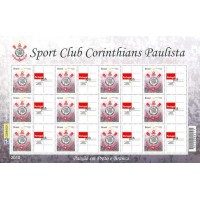 C-3030 - 2010 - MINT - FOLHA PERSONALIZADA - CENTENÁRIO DO SPORT CLUB CORINTHIANS PAULISTA - VINHETA PORTUGAL - RHM 240 UFS