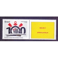 C-3029 - 2010 - MINT - CORINTHIANS - HORIZONTAL - VINHETA APRFILATELIA - RHM 20 UFS