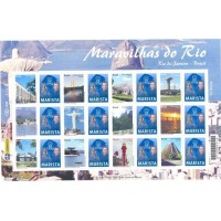 C-3038/3049 - 2010 - MINT - FOLHA PERSONALIZADA - MARAVILHAS RJ - VINHETA MARISTA