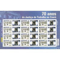 C-3098 - 2011 - MINT - FOLHA -  TRT CEARÁ - VINHETA 70 ANOS DA JUSTIÇA SOCIAL - RHM 240 UFS