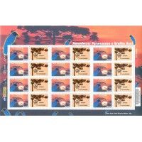 C-3156 - 2011 - MINT - FOLHA - GRALHA AZUL - VINHETA 70º ANIVERSÁRIO SOFICUR