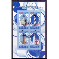 RWANDA -  FARÓIS DA AMÉRICA DO NORTE - BLOCO