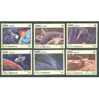 CUBA - ASTROLOGIA - ESPAÇONAVE - SÉRIE COM 6 SELOS