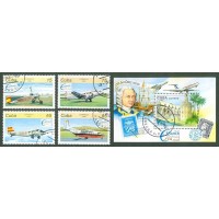 CUBA - 1996 - BLOCO + 4 SELOS