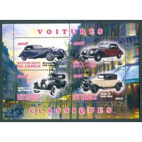 CONGO - 2012 - CARROS ANTIGOS - BLOCO COM 4 SELOS 