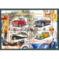 TCHAD - 2013 - TRANSPORTES - CARROS ANTIGOS - BLOCO COM 4 SELOS