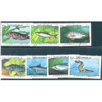 NICARAGUA - PEIXE - ESTRANGEIROS SERIE COMPLEAS CARIMBADAS 