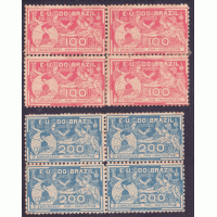 C-0005/06 - QUADRAS - 3º CONGRESSO PANAMERICANO/RJ - 1906 - NOVAS - ALGUMA OXIDAÇÃO - UM DOS FECHOS DA COLEÇÃO DE QUADRAS - RHM R$ 5.500,00 (1.100 UFS X R$ 5,00)