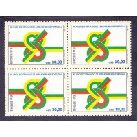 C-1872 - QUADRA - NOVA - 40 ANOS AMIZADE DO BRASIL COM PORTUGAL - 1993